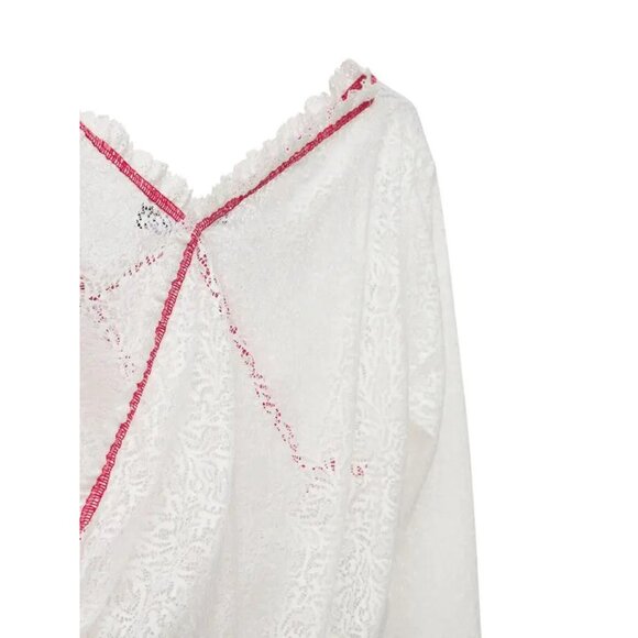 Y/PROJECT WHITE TWISTED LACE L/S TOP, MEDIUM - Picture 10 of 12